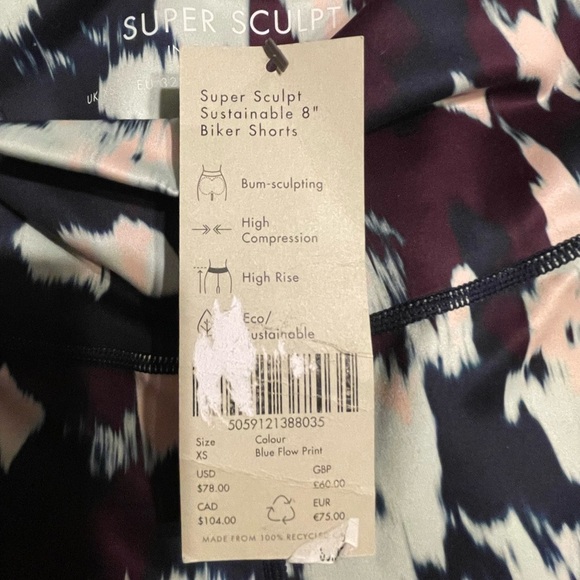 Sweaty Betty Super Sculpt Sustainable 8” Biker Shorts Size XS NWT - Picture 2 of 3